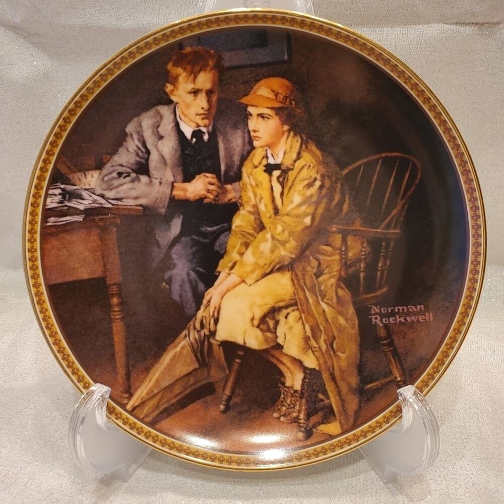 Knowles 1983 Rediscovered Women "Confiding in the Den" Norman Rockwell plate